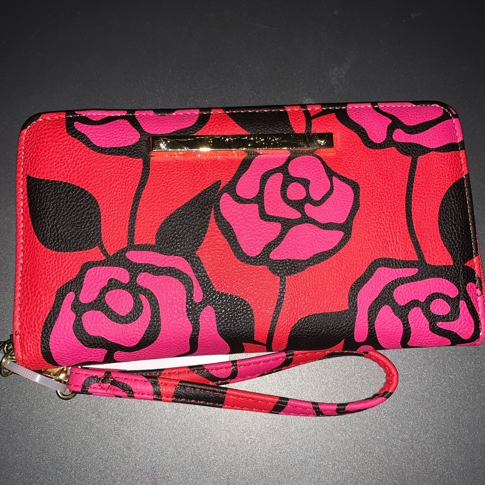 Betsy Johnson Zip Around Wallet Wristlet